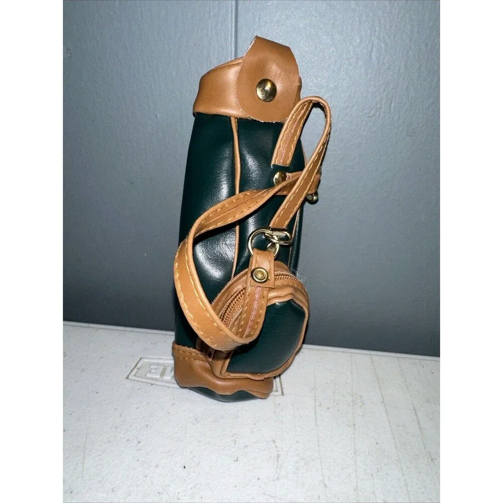 Vtg Lucent Technologies Bell Labs Miniature Golf Bag Keychain Advertisement GRN